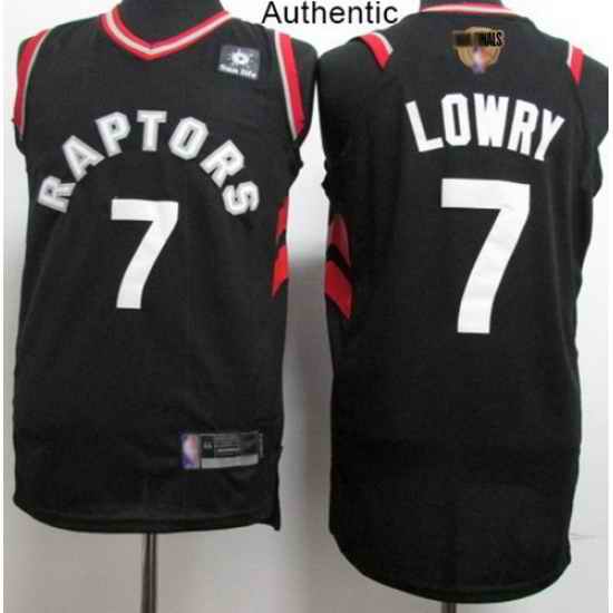 Raptors 7 Kyle Lowry Black 2019 Finals Bound Basketball Authentic Statement Edition Jersey